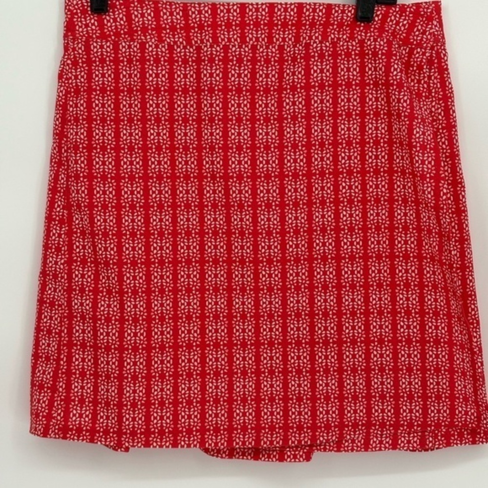 🪁 Ripskirt Hawaii orange and White Patterned A-Line  wrap Skirt